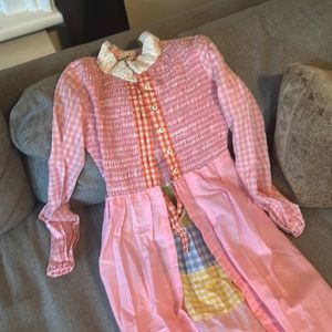 Vintage 70s Youth Guild Vibrant Gingham Patchwork Cotton Maxi Dress Boho Kawaii
